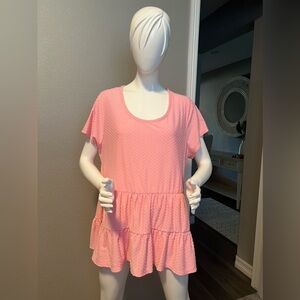 Lane Bryant Swing Cap-Sleeve Tiered Top - Clip Dot size 18/20